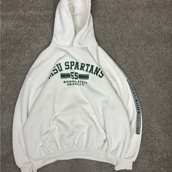Russell Athletic Other - Vintage 90s white russell athletic msu spartans michigan state hoodie